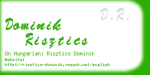 dominik risztics business card